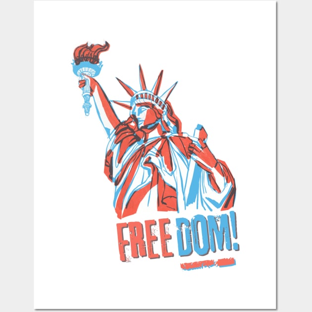 Liberty Freedom Typography Wall Art by PARABDI